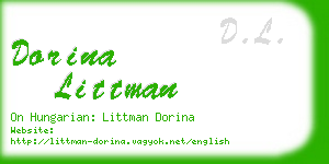 dorina littman business card